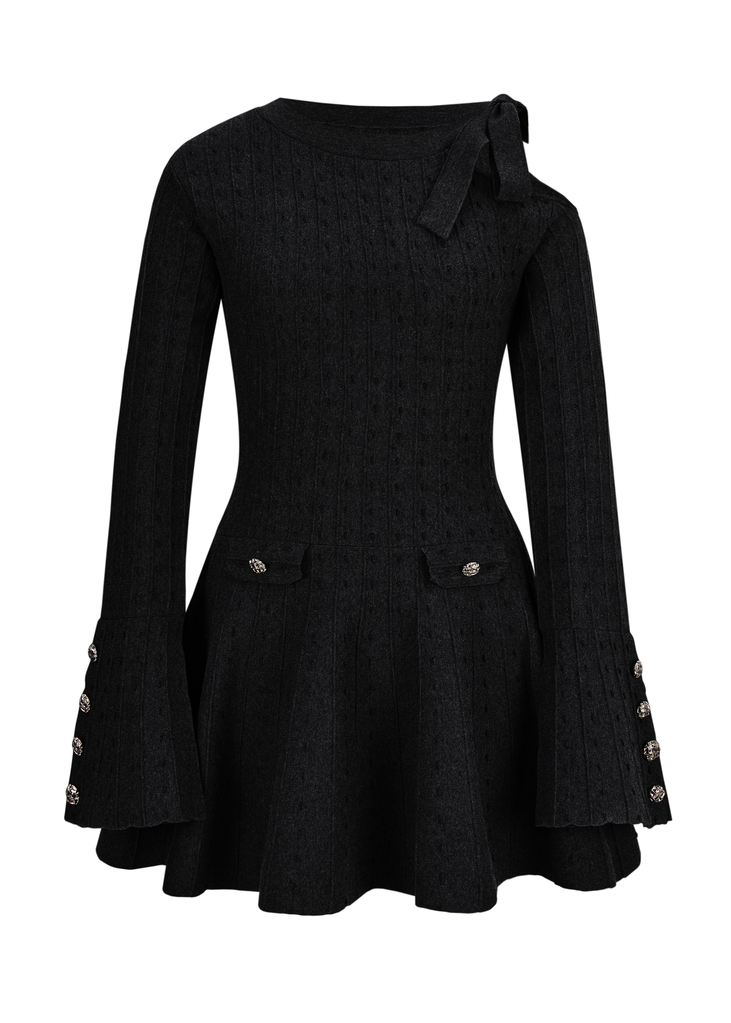 (pre) Ribbon Flare Line Mini Dress