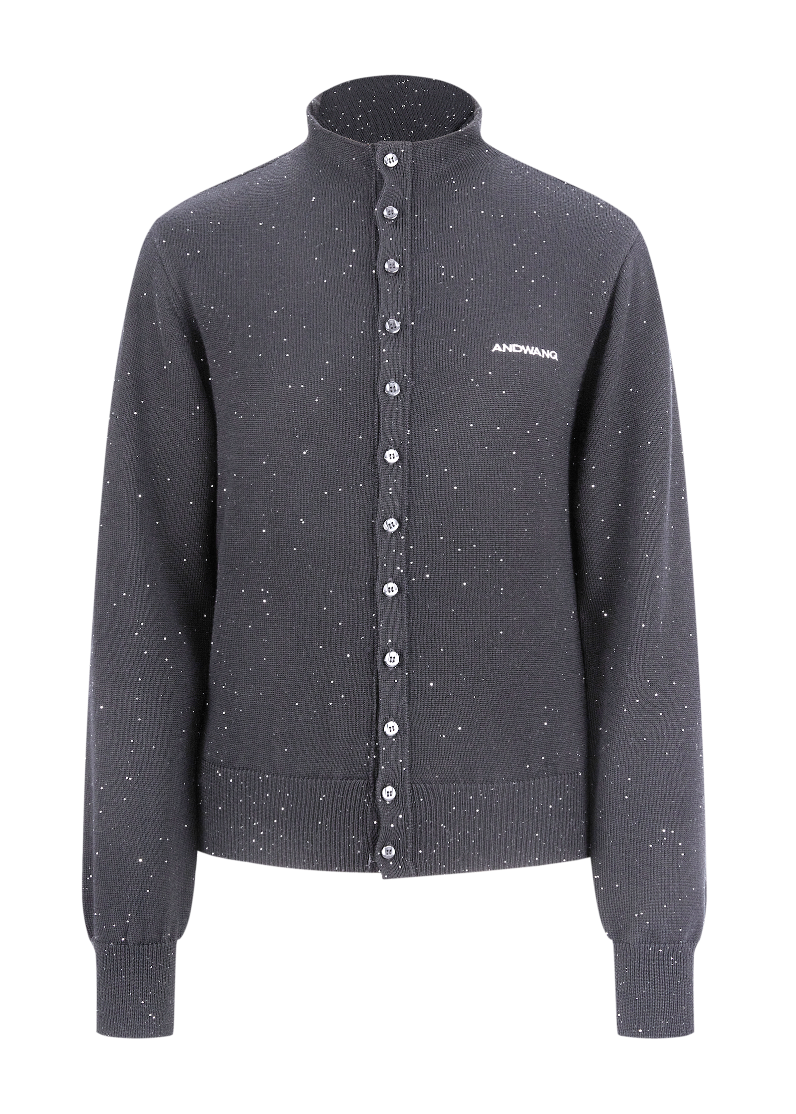 Classical high neck cardigan