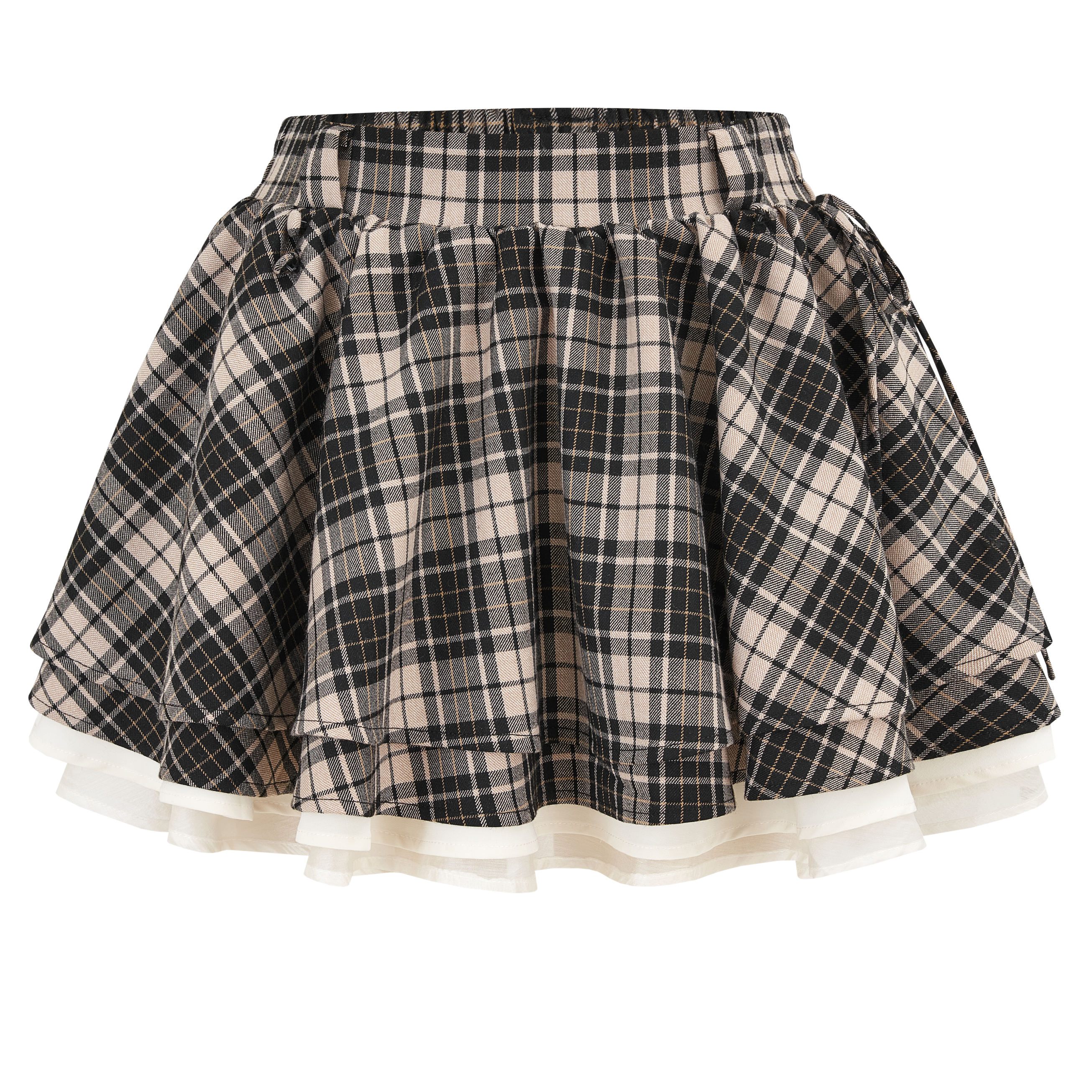 Sculpted Ribbon Flare Skirt