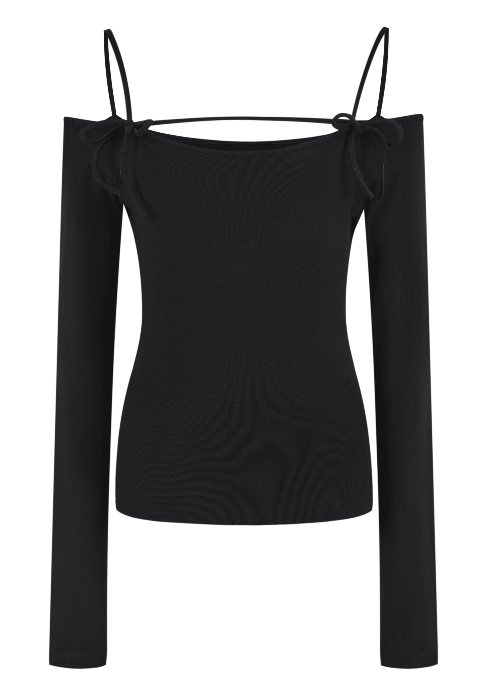 Ribbon off shoulder tee