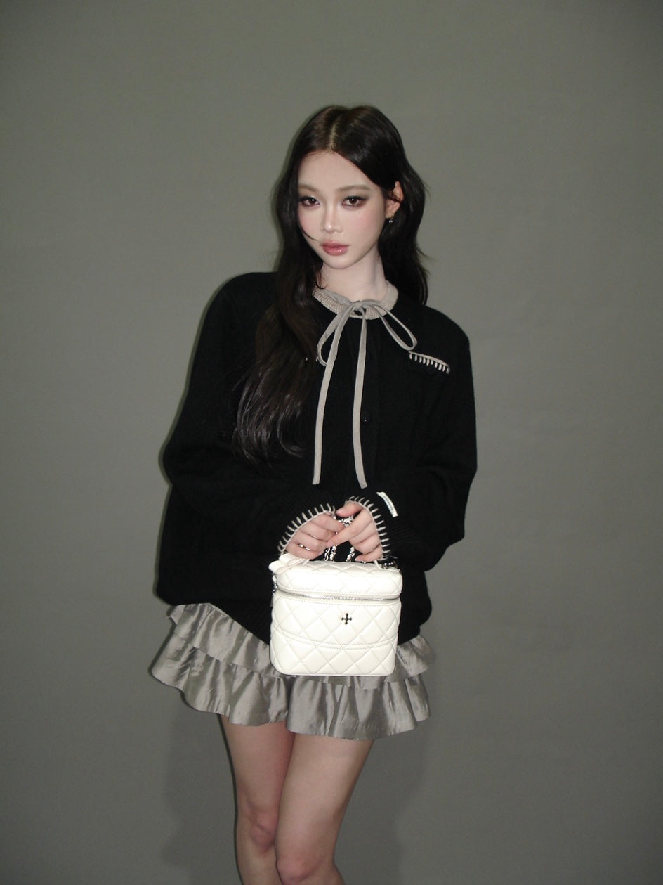 (PRE) Ornament Bicolor Knit Cardigan