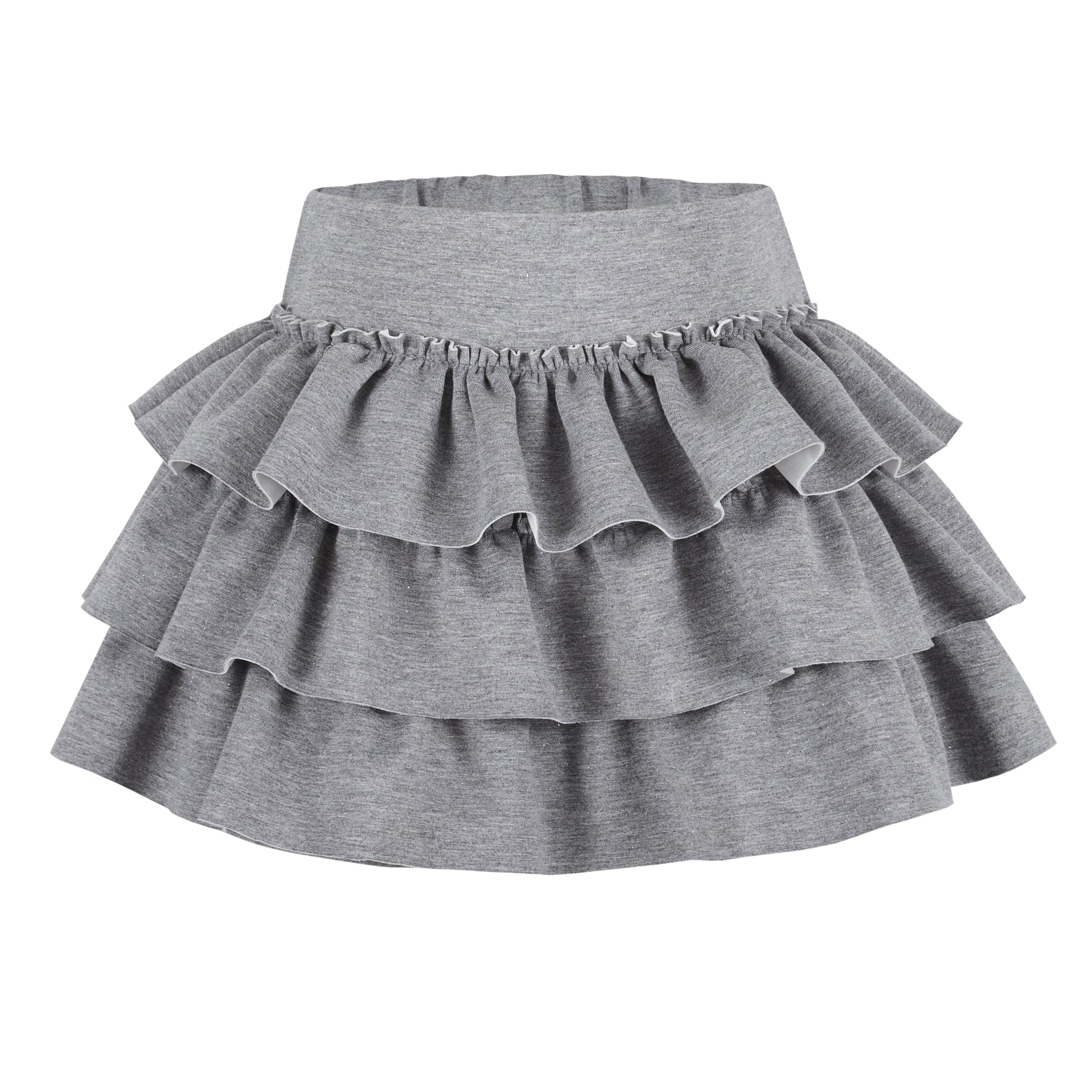 Kirakira frill culotte mini skirt (gray)