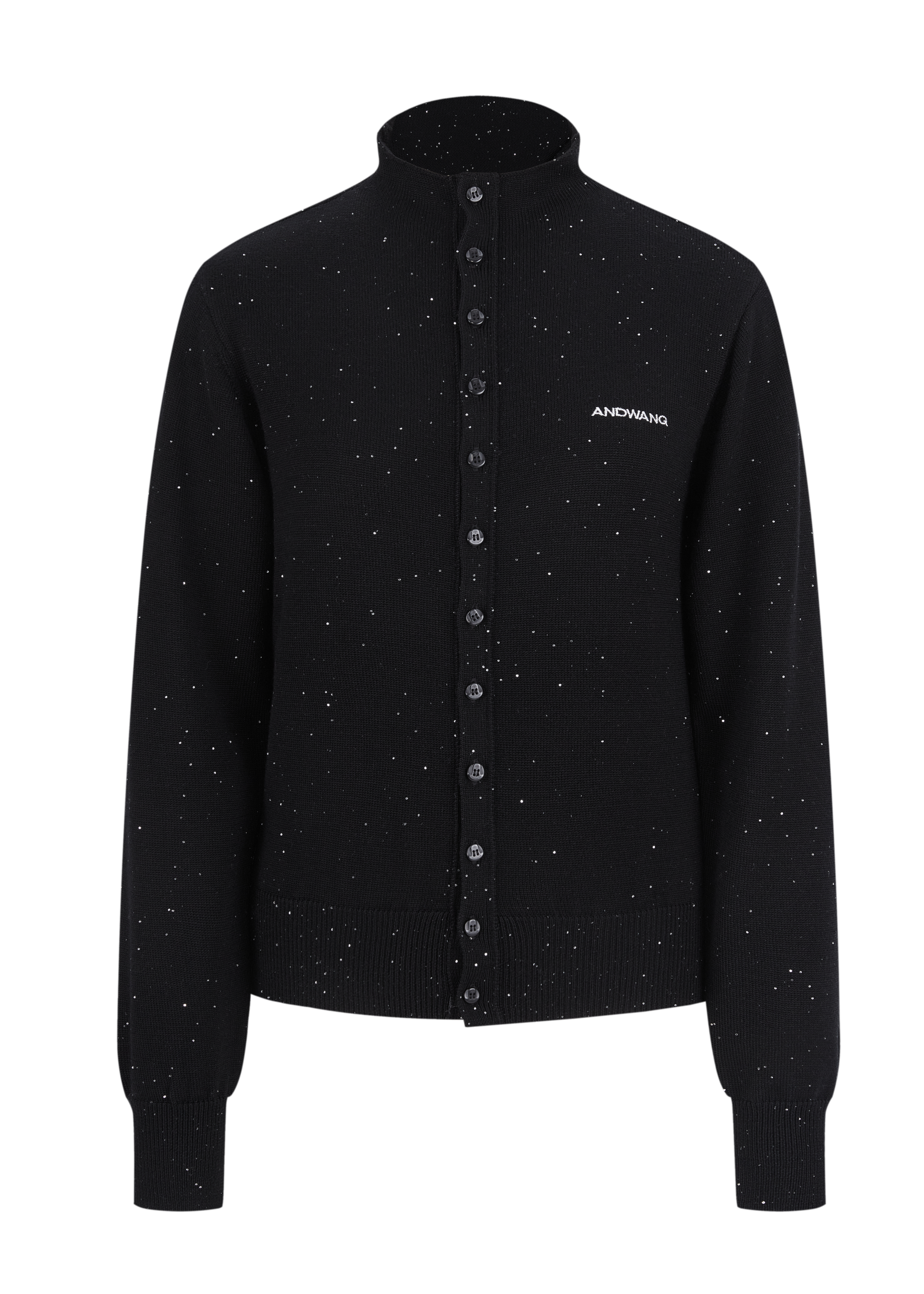 Classical high neck cardigan